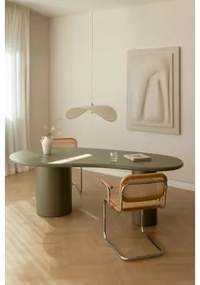 Eettafel Ovaal In Mdf (220x115 Cm) Billie Groen – Salie - Sklum