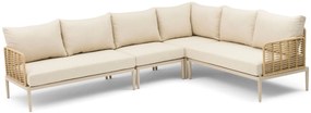 Hoek loungeset 6 personen Aluminium/wicker Taupe Coco Ibiza