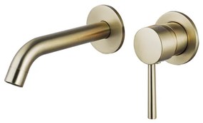 Fortifura Calvi Wastafelkraan - inbouw - met inbouwdeel - Geborsteld Messing PVD (Goud) SW1171115