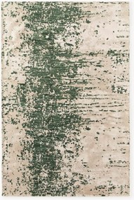 Handgeweven wollen vloerkleed Cynthia met abstract patroon