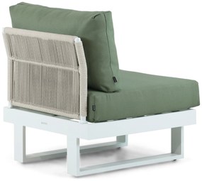 Hoek loungeset 6 personen Aluminium Wit  Lifestyle Garden Furniture Lorenzo