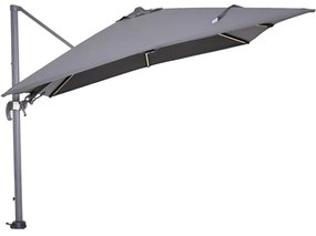 Garden Impressions Hawaii zweefparasol Lumen LED 300x300 cm - donker grijs