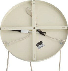 Retro hanglamp beige met metalen kap 3-lichts - Ophelia