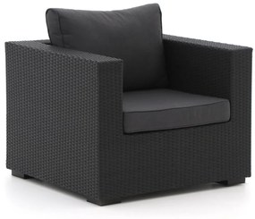 Lounge tuinstoel | Forza  Giotto | Wicker (vlechtwerk) | Zwart | Kees Smit Tuinmeubelen