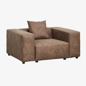 Fauteuil (↔︎145 Cm) Bruna Bruin Koffie Suède - Sklum