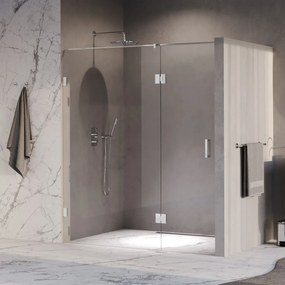 Brauer Void profielloze nisdeur 170cm met draaideur 70cm aan glas chroom