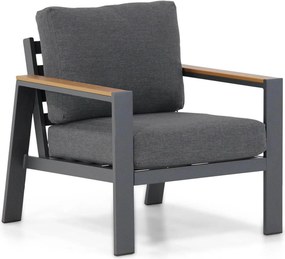 Stoel en Bank Loungeset 5 personen Aluminium/polywood Grijs  Domani Furniture Roseto