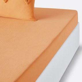Hoeslaken in katoen voor dikke matras, Assa oker