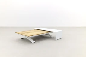 Suns Stockholm loungeset - White/teak - light antraciet