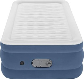 Bestway luchtbed'AlwayszAire Twin'- 191x97x46 cm - met ingebouwde USB pomp - blauw/wit