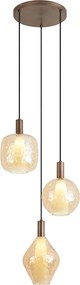Design hanglamp donker brons 3-lichts - Ard