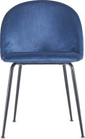 Set 4 Stoelen Zwart Dalnia Fluweel