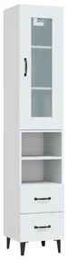 vidaXL Hoge kast 34,5x34x180 cm bewerkt hout wit