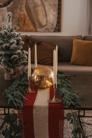 Kerst tafellamp goud 20cm incl. LED - Lua bol / globe / rond