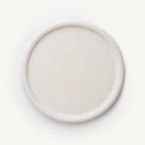 Set van 4 platte borden, mat geëmailleerd aardewerk, Battica