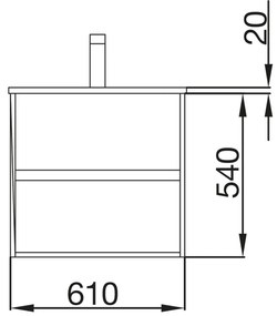 Muebles Project badmeubel caledonia 60cm