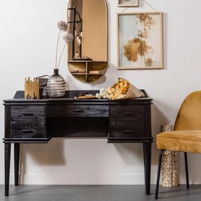 BePureHome Boudoir Kaptafel Acaciahout Zwart - 120 X 40cm.