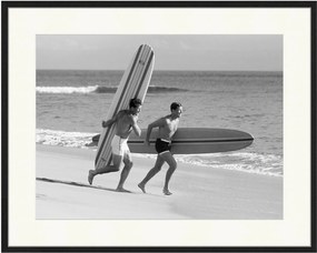 Ingelijste digitale print Surf Running