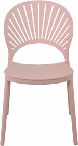 SOLEIL Poederroze - MODERNE STOEL VOOR KEUKEN, TERRAS (STAPELBAAR)
