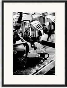 Ingelijste foto Coffee Machine Making Fresh Coffee