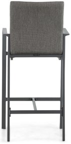 Barstoel Aluminium/textileen Grijs-antraciet Lifestyle Garden Furniture Rome
