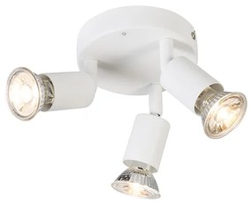 Moderne Spot / Opbouwspot / Plafondspot wit kantelbaar rond - Jeany 3 Modern GU10 Binnenverlichting Lamp