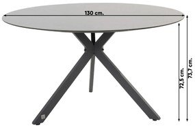 4 Seasons Veneto/Locarno ronde tuinset - Ø130 cm. - stapelbaar