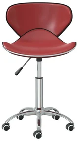 vidaXL Eetkamerstoelen draaibaar 6 st kunstleer wijnrood