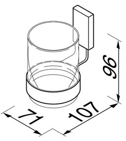 Geesa AIM glashouder met glas chroom