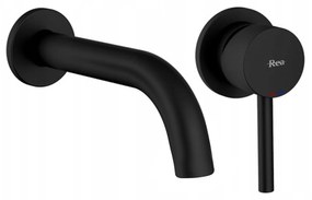 Inbouw wastafelkraan Rea Lungo Black + BOX