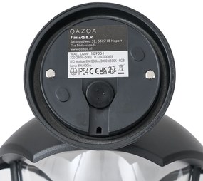 Smart buiten wandlamp zwart met helder glas incl. LED IP54 - Classica