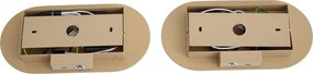 Set van 2 retro wandlampen taupe incl. LED 3-staps dimbaar en USB-C - Lila