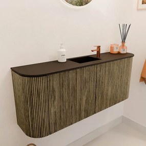 Mondiaz Joya 105cm toiletmeubel ronding links/rechts dusk met wastafel faye midden 1 kraangat urban