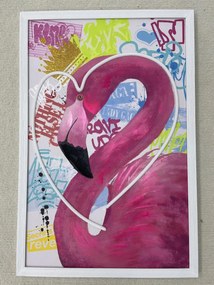 Neon Art Flamingo Love