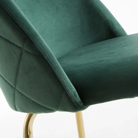 Kave Home Ivonne Fluwelen Design Barstoel Groen