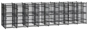 vidaXL Hondenkennel 14,75 m² staal