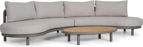 Hoek loungeset 4 personen Aluminium Taupe  Santika Furniture Santika