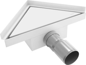 Mexen Flat-T M13 driehoekige vloerdrain 20 x 20 cm, wit - 1210320