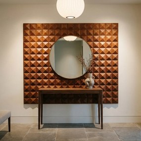 3D Houten Wandpaneel | Cumaru Deep | 30×30 cm | Wanddecoratie