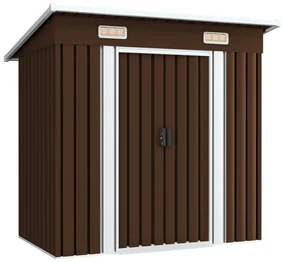 vidaXL Tuinberging 194x121x181 cm staal bruin