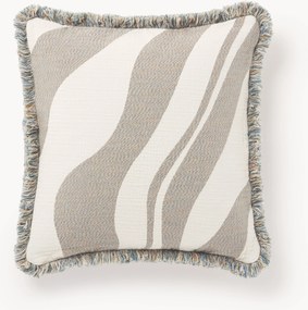 Jacquard kussenhoes Rui met franjes