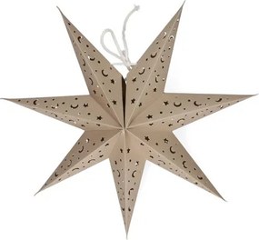 3D kerstster middel, papier, zandkleur, Ø35 cm