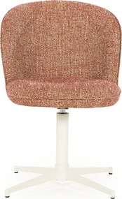 Eleonora Molly Draaibare Eetkamerstoel Rood Met Beige Poten