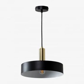 IJzeren Plafondlamp (Ø30 cm) Berien Zwart - Sklum