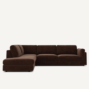 Omvormbare hoekbank, chenille fluweel, CÉSAR