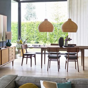 Hanglamp in gevlochten bamboe,Ø60 cm, Vani