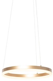 QAZQA Design hanglamp goud 40 cm incl. LED 3 staps dimbaar - Anello Design rond Binnenverlichting Lamp