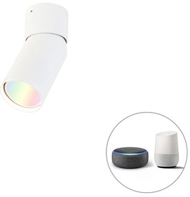 Smart Spot / Opbouwspot / Plafondspot wit verstelbaar incl. Wifi GU10 - Falo Modern GU10 cilinder / rond Binnenverlichting Lamp
