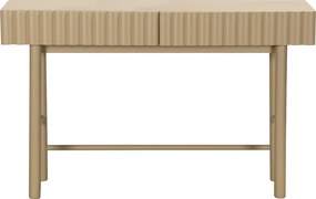 Sidetable Met Grote Ribbels Zandkleur - 120 X 35cm.