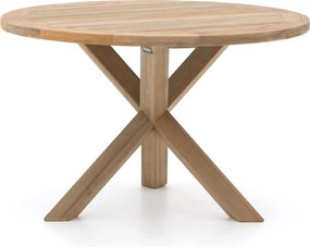 Tuin eettafel ROUGH | Rond | Tuintafel Teakhout | Ø120cm | 4 personen | Kees Smit Tuinmeubelen